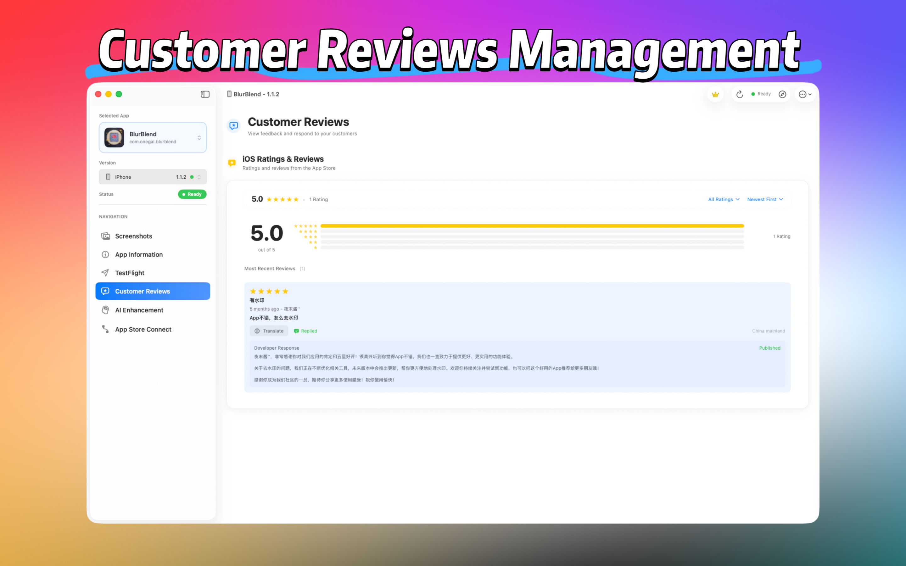 Customer Reviews Management